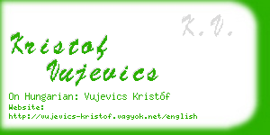 kristof vujevics business card